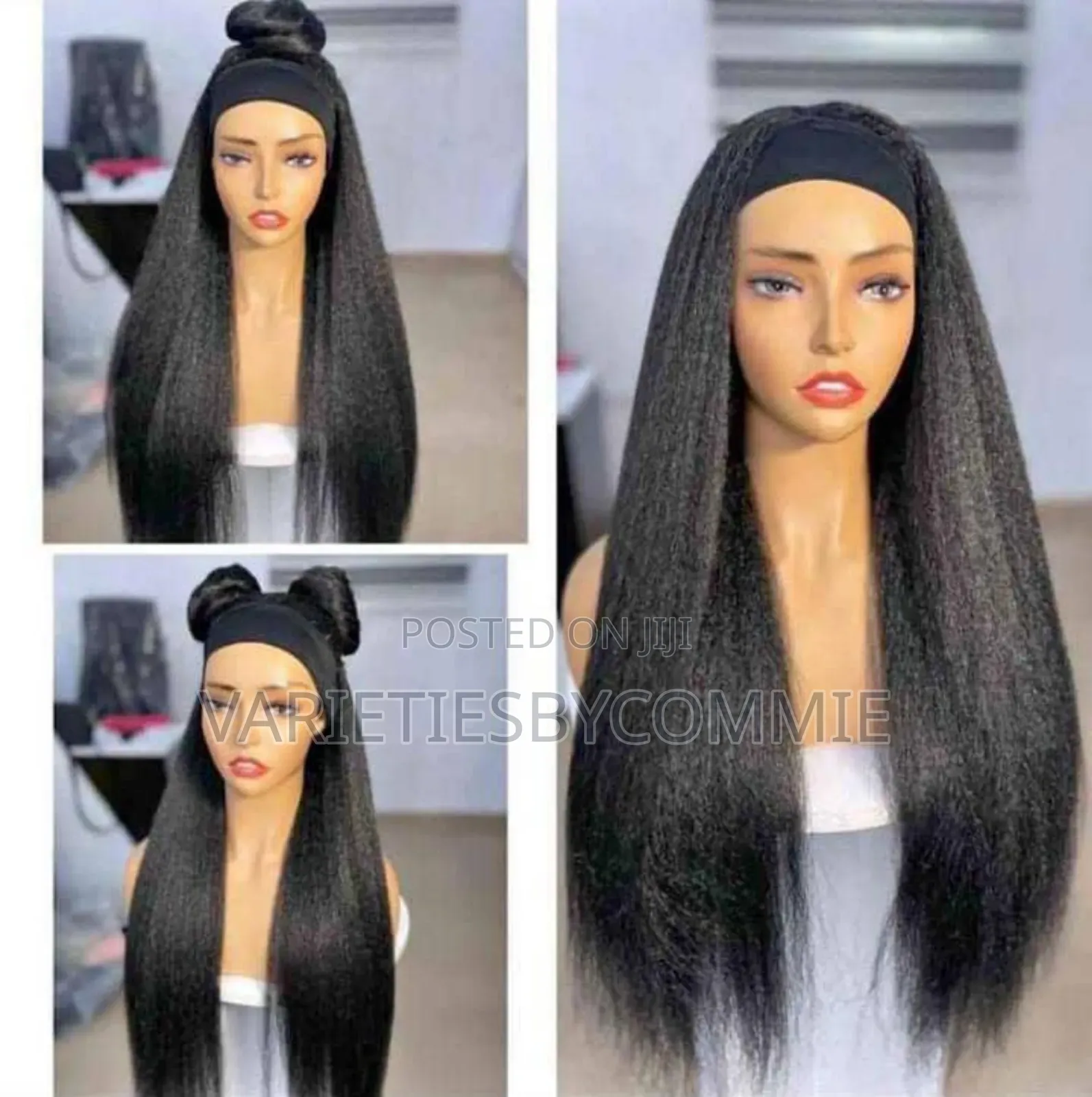 Banded Straight Kinki Wig