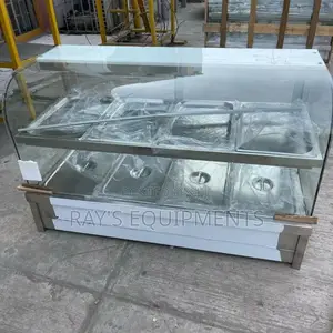 4 Plate Curve Glass Food Warmer
