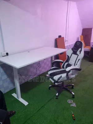 Ergonomic Gaming Chair and Electric Height Adjustable Table