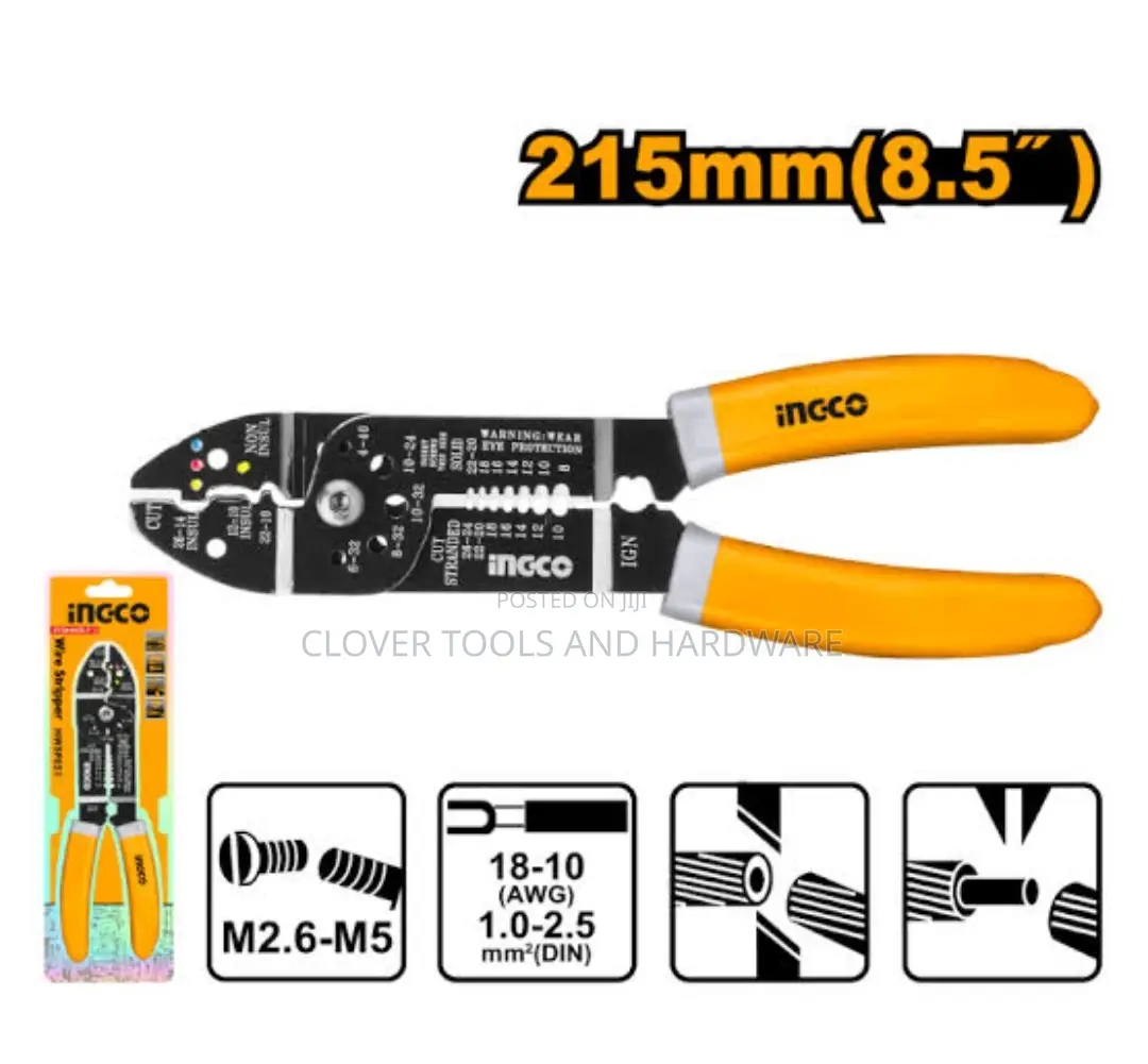 Ingco Wire Stripper Pliers, 215 Mm