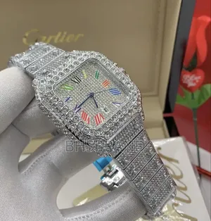 Photo - Cz Stoned Cartier Unisex Wristwatch All Stone