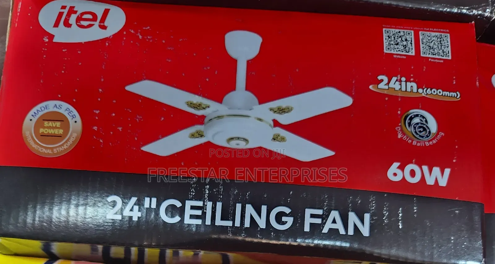 Itel 24 Inches Ceiling Fan 60W Ceiling Fan.