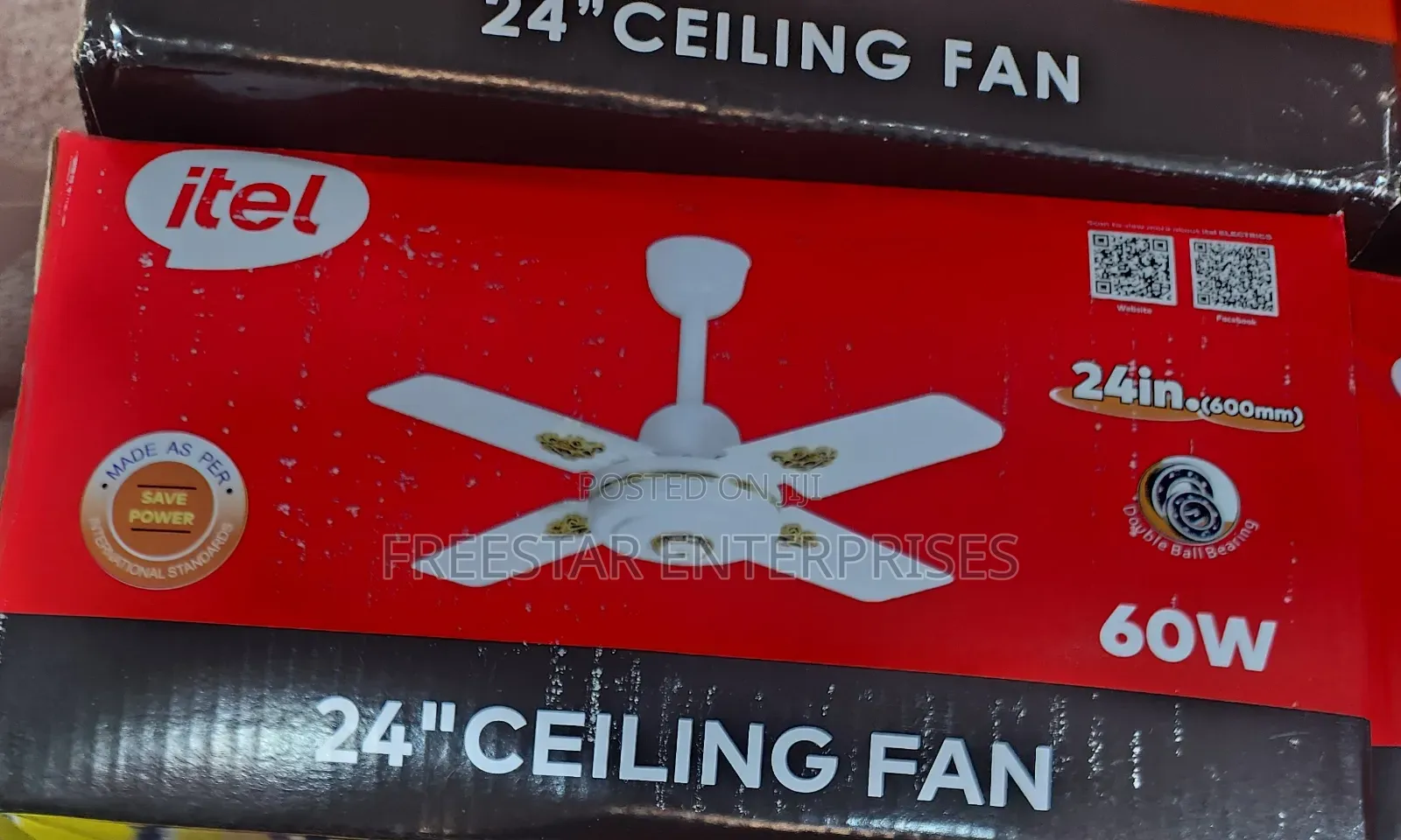 Itel 24 Inches Ceiling Fan 60W Ceiling Fan.