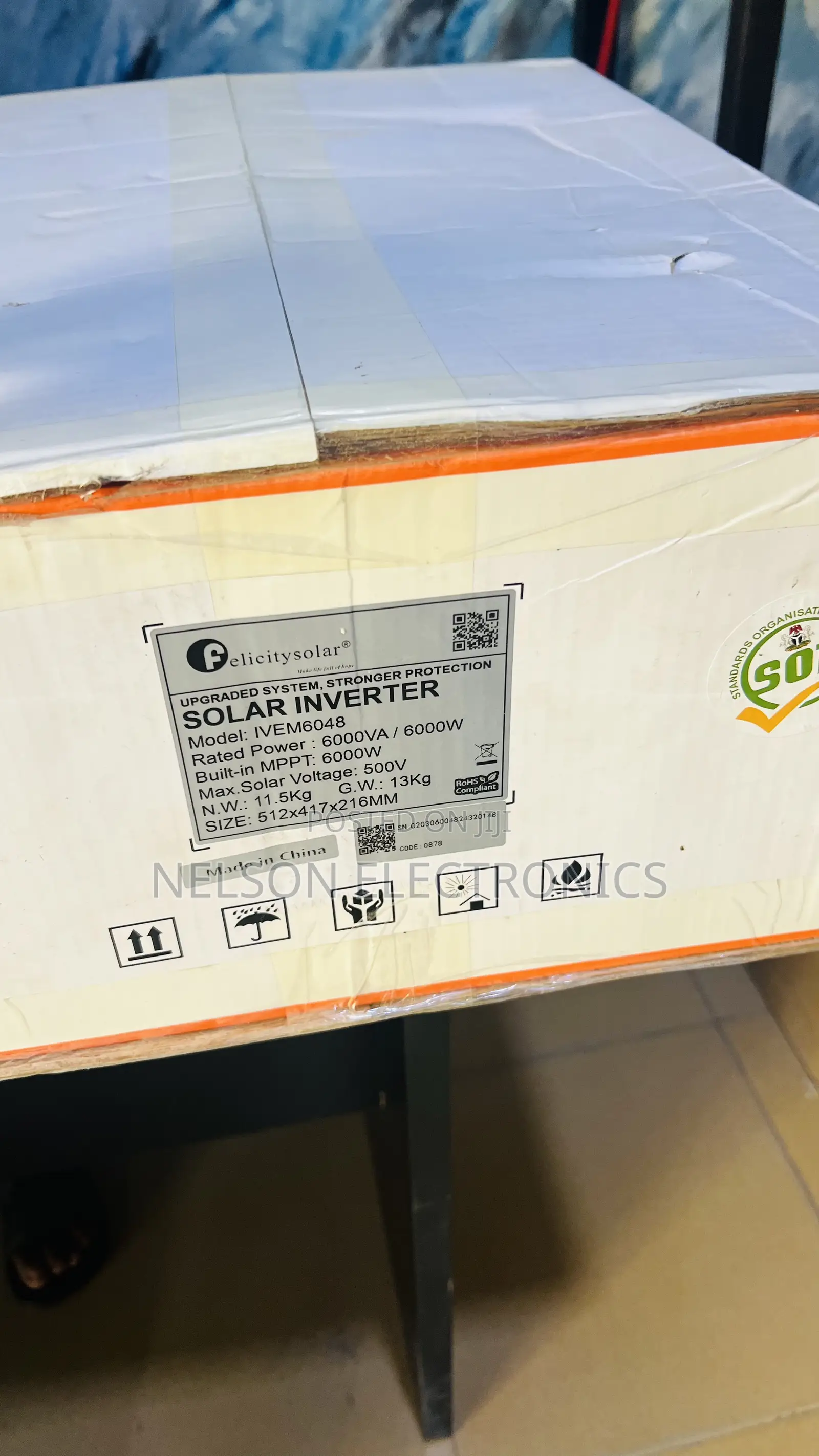 Felicity 6kva Hybrid Inverter With 100A MPPT Controller