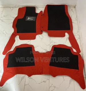 Photo - Red and Black Toyota Corolla 2008-2016 Leather Foot Mat