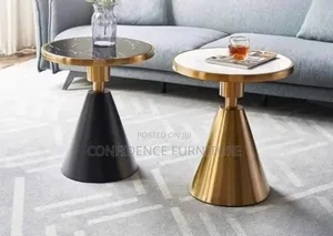 Quality Metal Centre Table With Marble Top