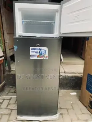 Brand New Bruhm 200L Double Door Refrigerator✓Silver Colour✓