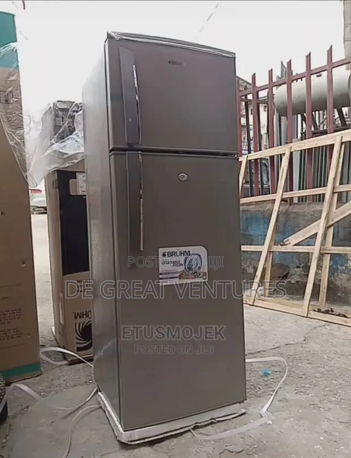 Brand New Bruhm 200L Double Door Refrigerator✓Silver Colour✓