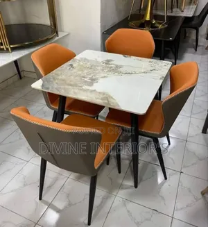Luxurious Imported Marble Dinning Sets by 4