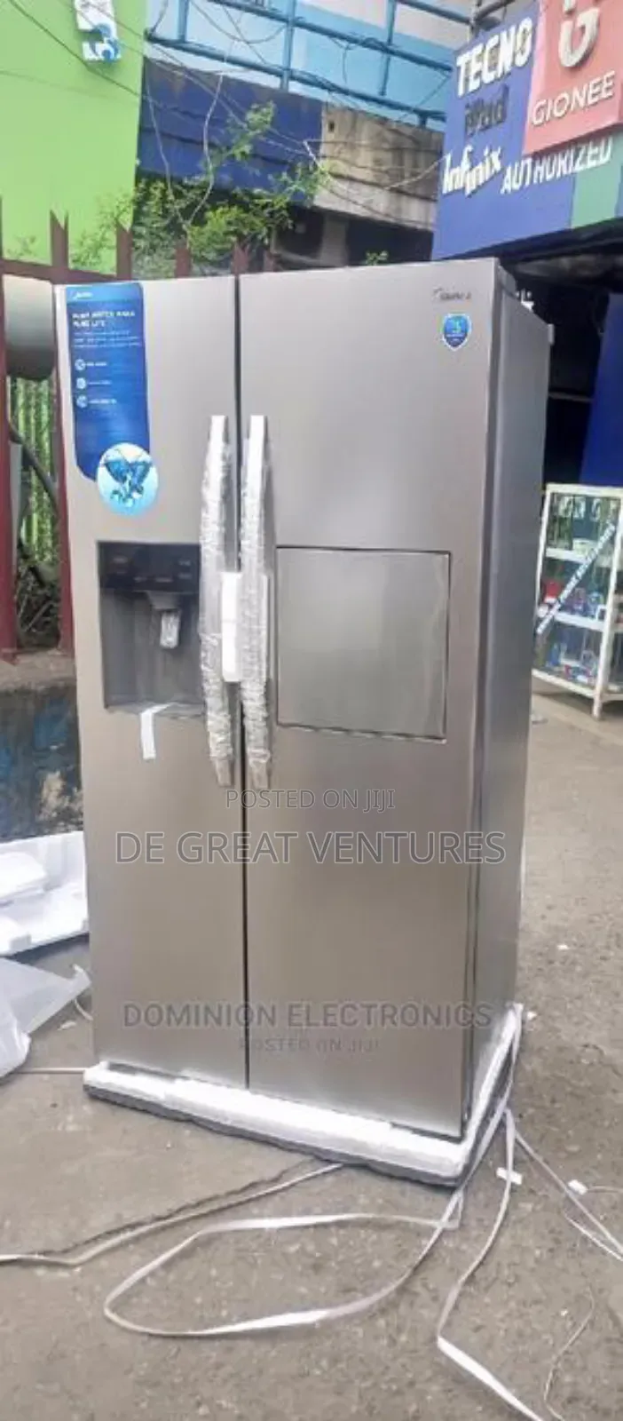 Brand New Middea Side-by-Side 526L Fridge✓Dispenser✓Ice Make