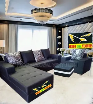 Quality Couch. L-Shape Sofa Plus Single Chair With Table. Ag