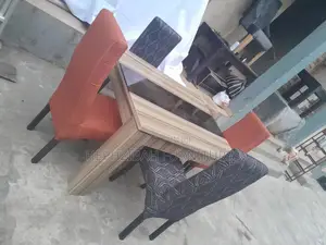 4 Seater Mixed Color Dining With Glass