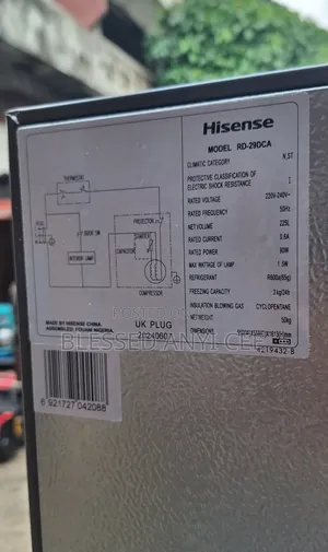 New Hisense 225l Bottom Freezer Double Door Fridge Rd-29dca