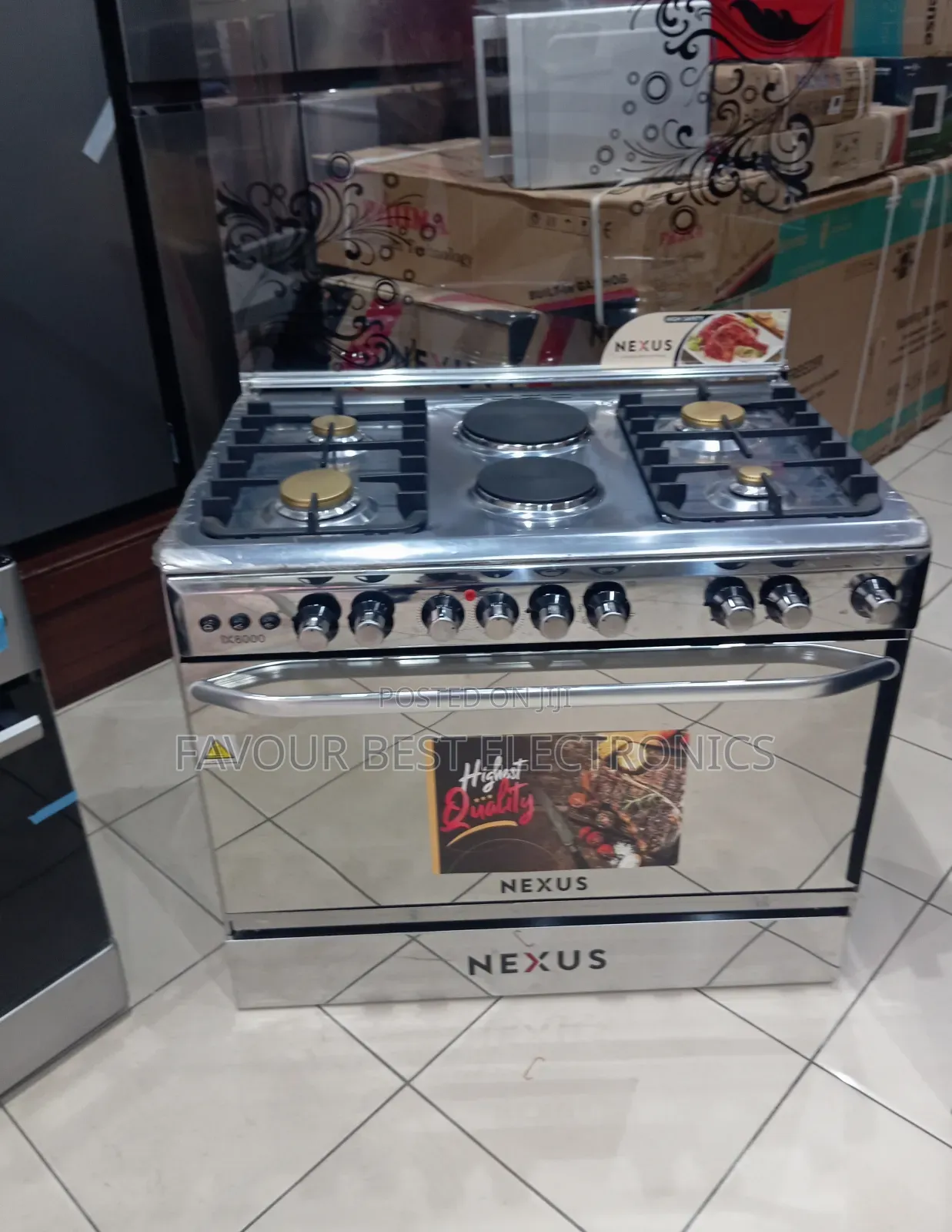 High Quality Nexus 90cm Gas Cooker (4+2) Automatic Grill