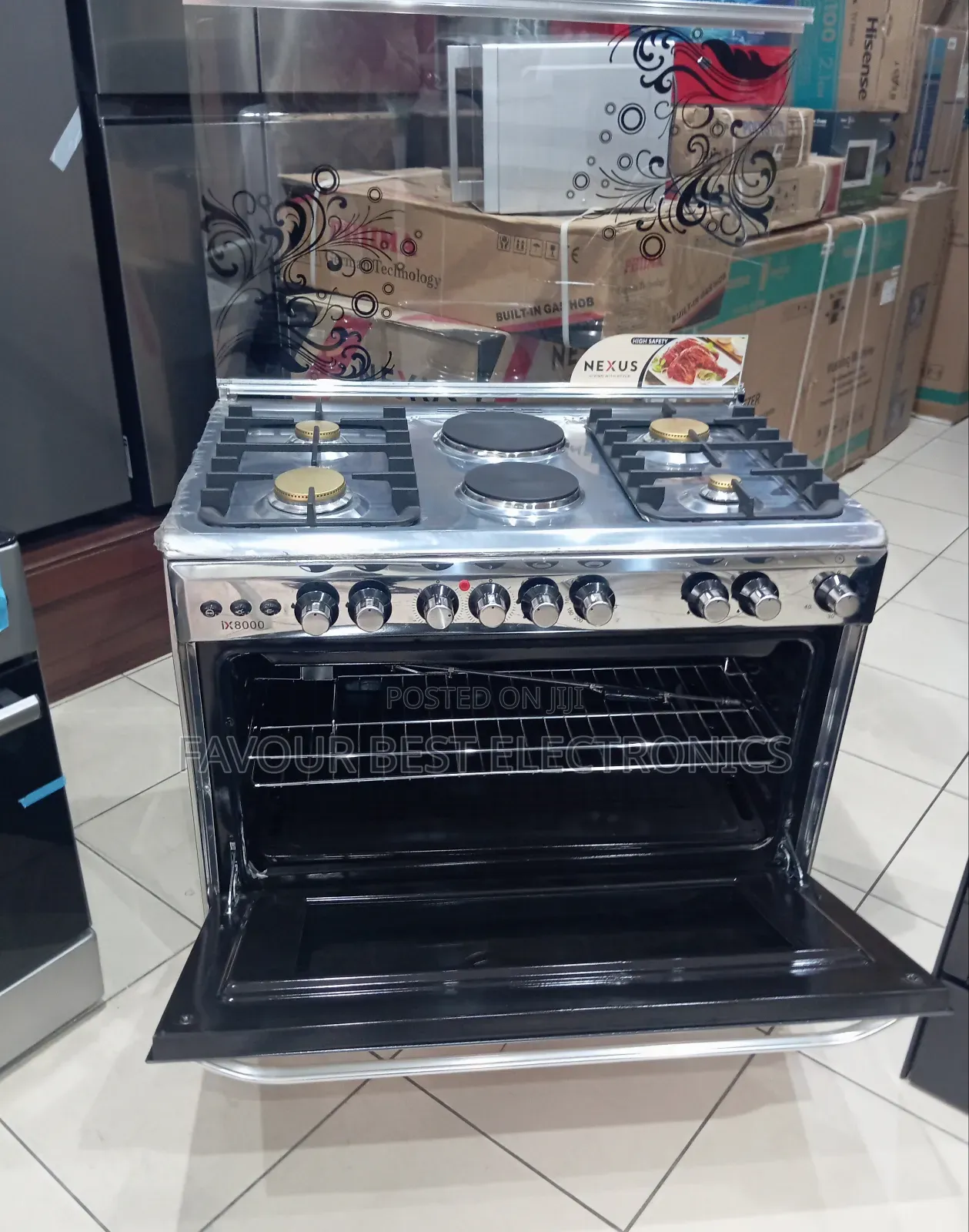 High Quality Nexus 90cm Gas Cooker (4+2) Automatic Grill