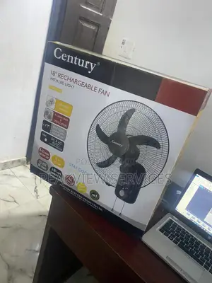 Top Level 18'' Century Rechargeable Fan With Led Light