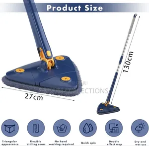 360 Rotatable Adjustable Wall Floor Cleaning Mop