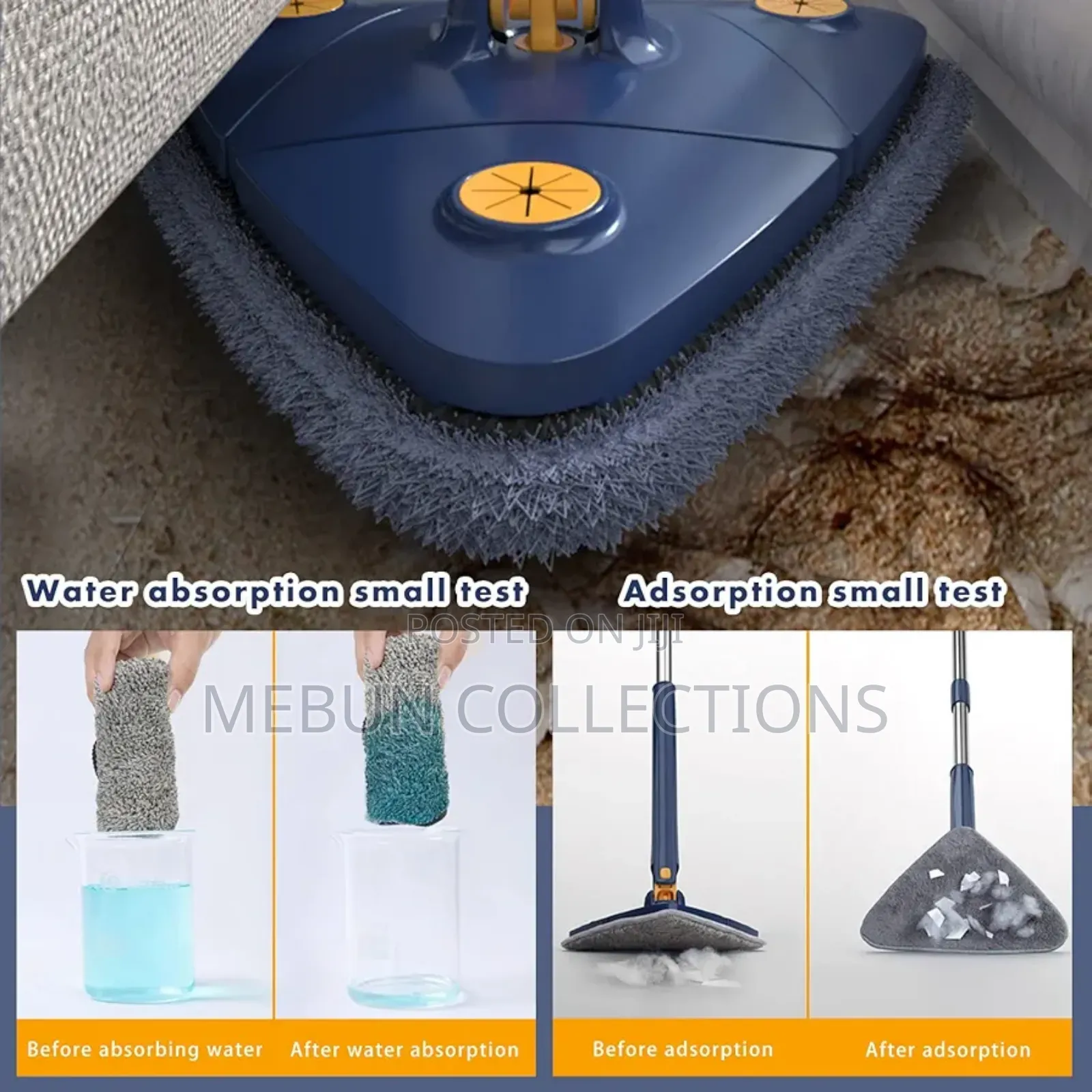 360 Rotatable Adjustable Wall Floor Cleaning Mop