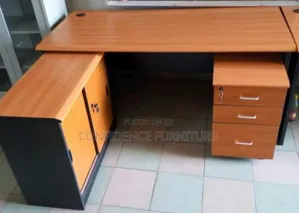 Original Wooden Cherry Office Table With Extension