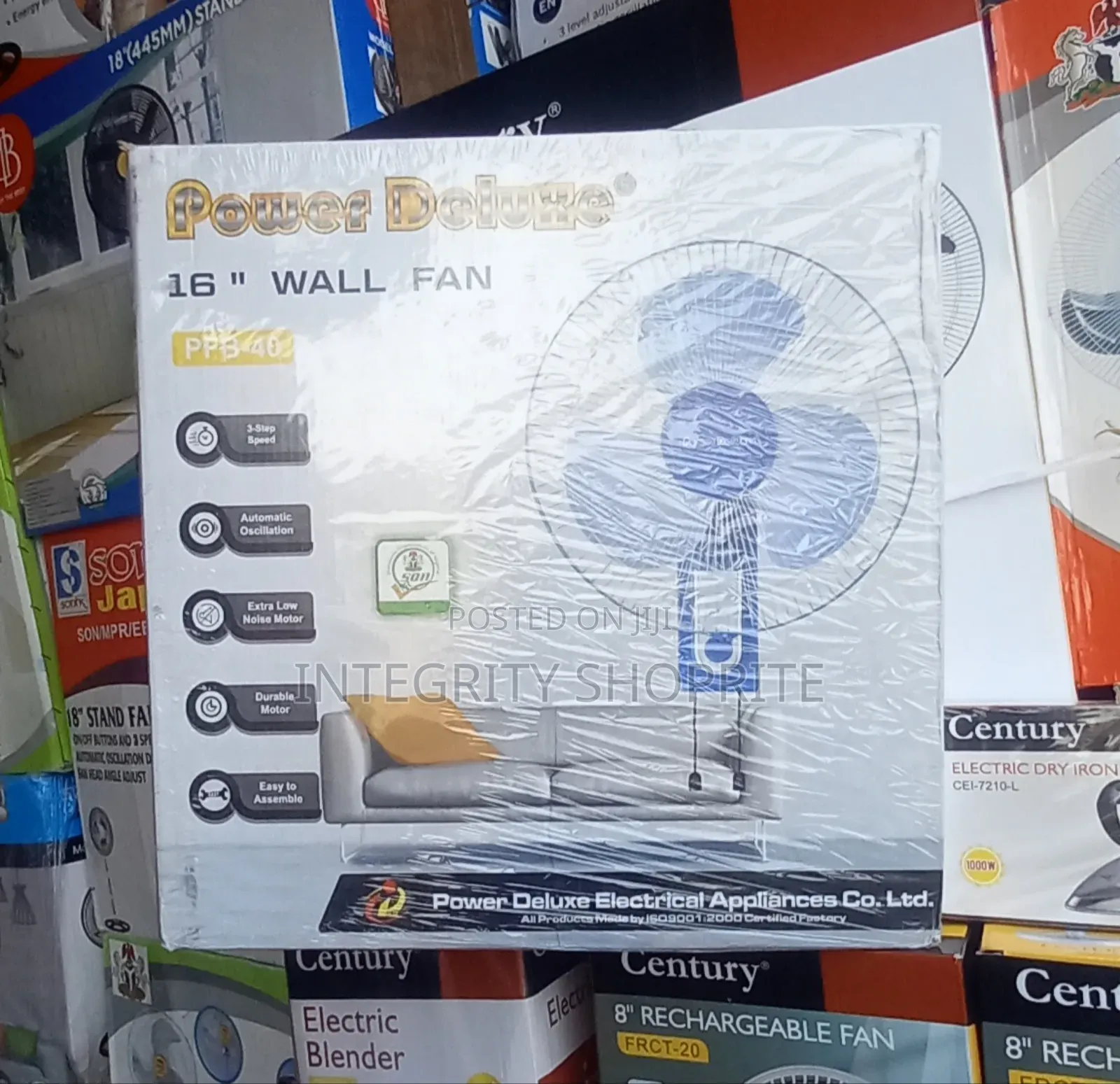 Power Deluxe 16" Wall Fan
