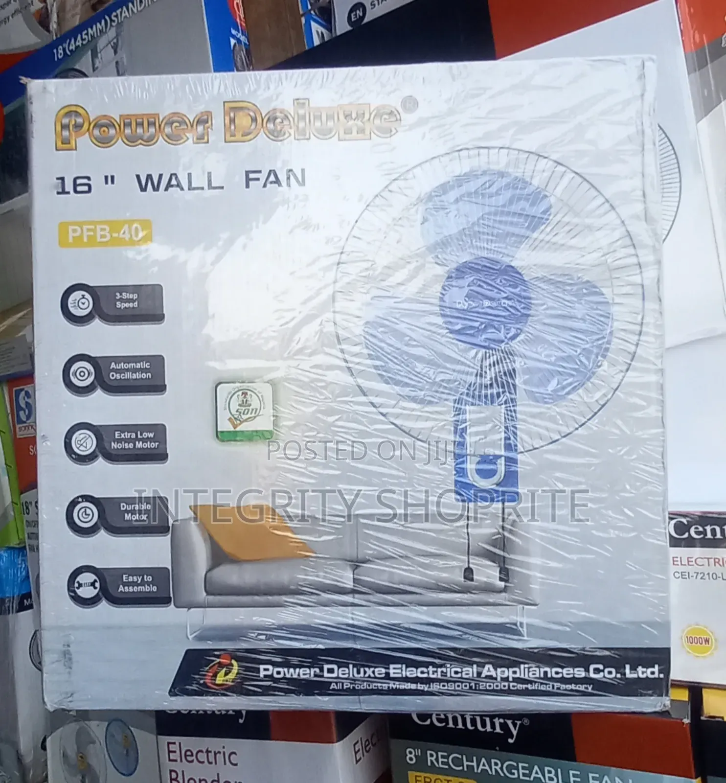 Power Deluxe 16" Wall Fan