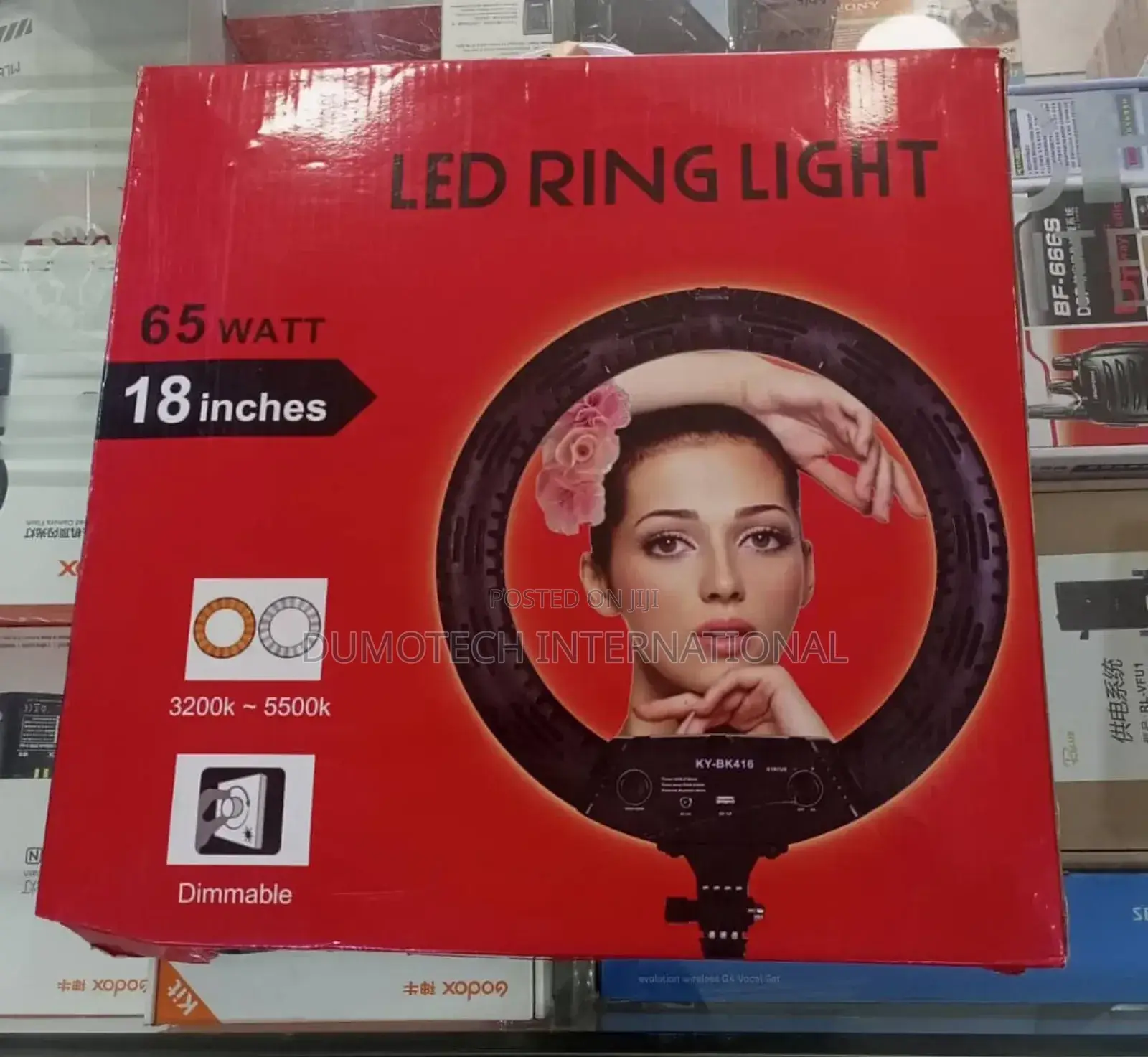 Ring Light 18 Inches With 3 Clips and Battery Space + Stand
