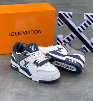2024 Louis Vuitton Fl24 White and Blue Sneakers