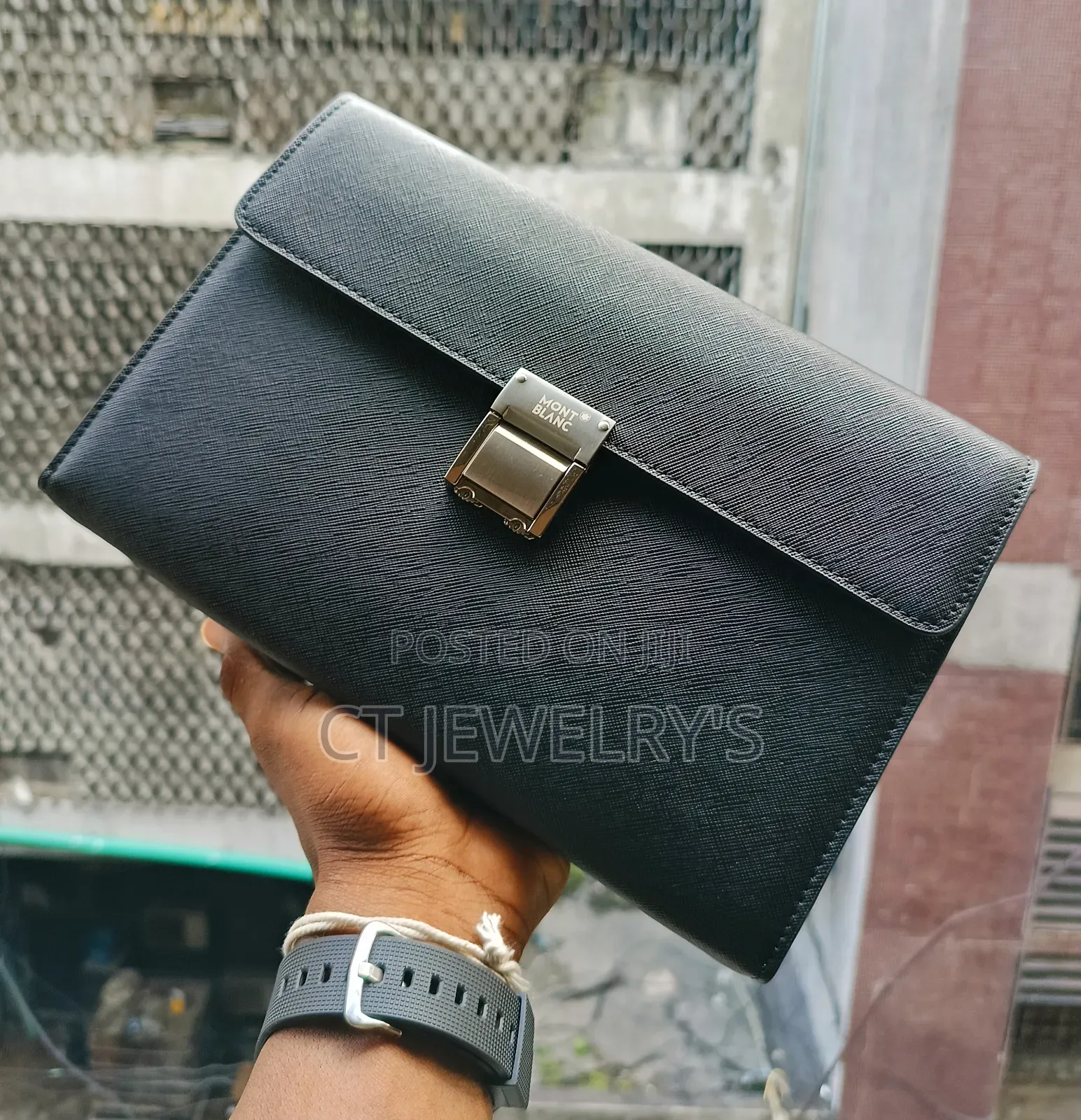 Original Leather Armpit Purse for Men's (MONT BLANC) Premium