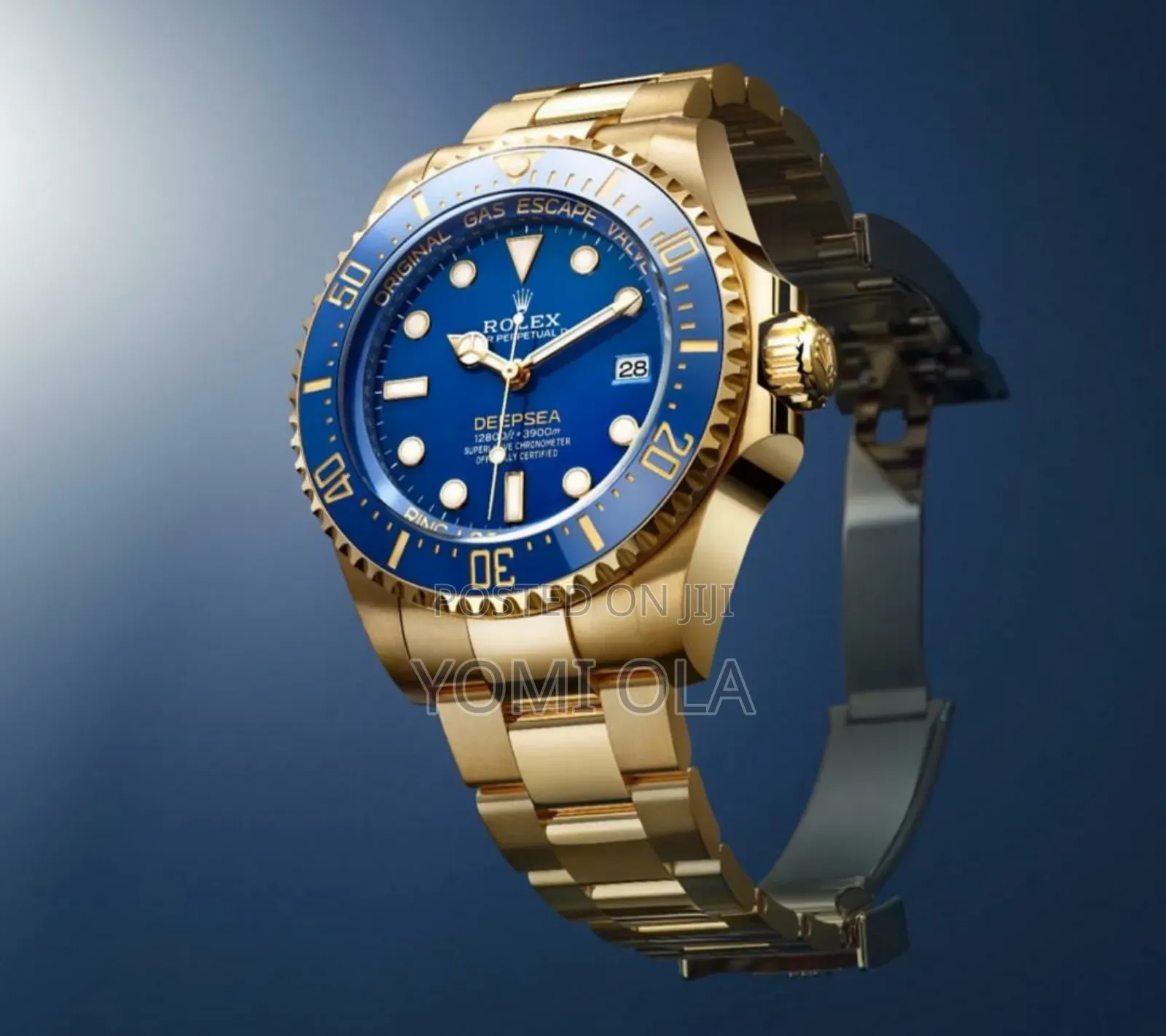 Rolex Deepsea Date Blue Lacquer Dial Wristwatch