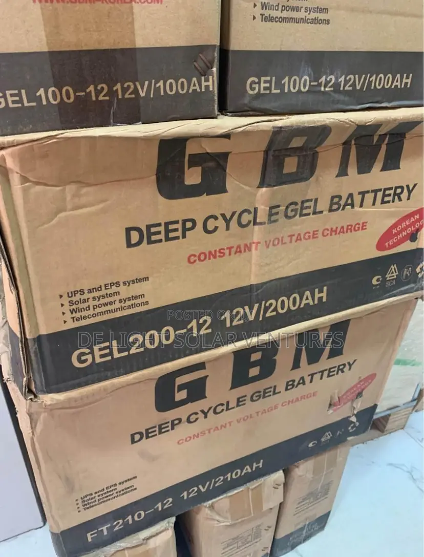 GBM Deep Cycle Gel Battery 200ah 12v