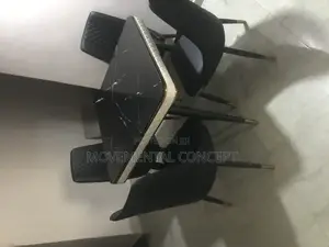 Executive Black Marble Dinning Set