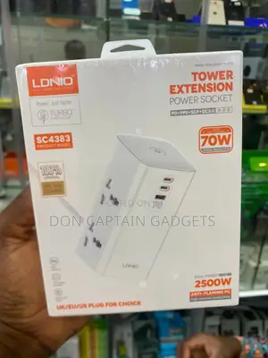 Ldnio 2500w Laptop Charger Tower Extension Socket Sc4383