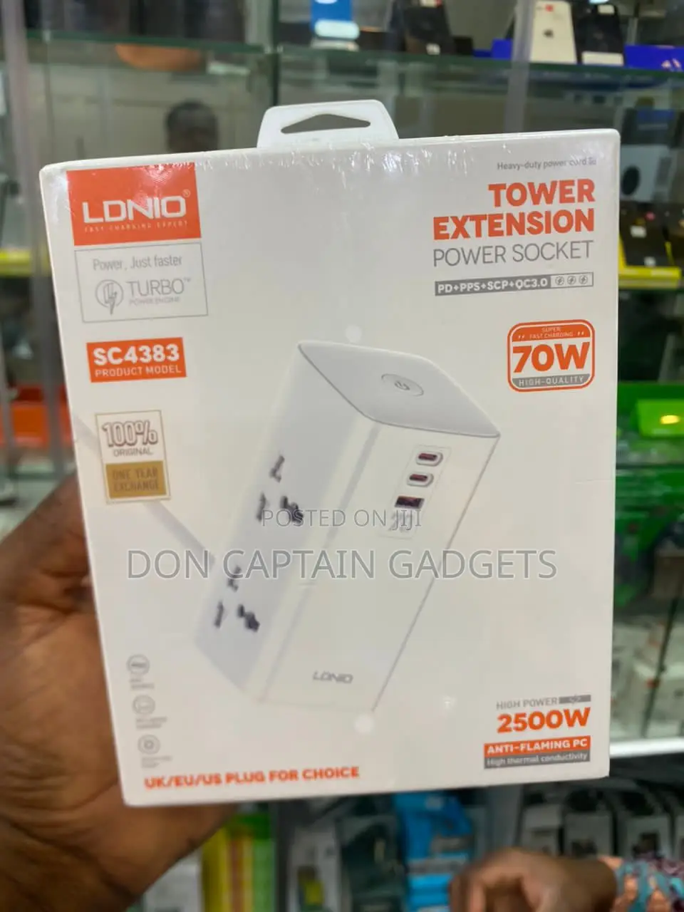 Ldnio 2500w Laptop Charger Tower Extension Socket Sc4383