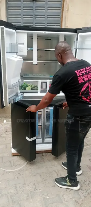 Hisence Inverter Side by Side Fridge Wt Water Ice Dispenser