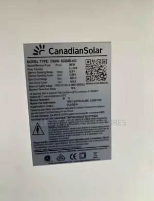 500watts Canadian Solar Panel Mono Available