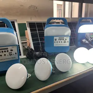 Solar Powered Lamp Portable Led Light Bulbs Rechargeable