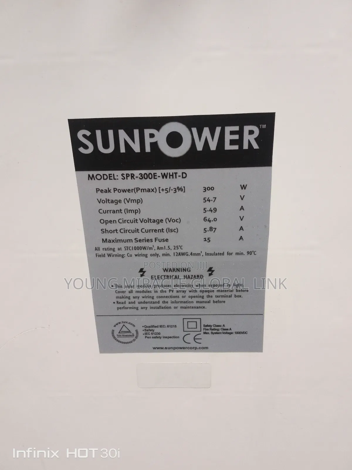 300watts Sunpower Solar Panel Mono
