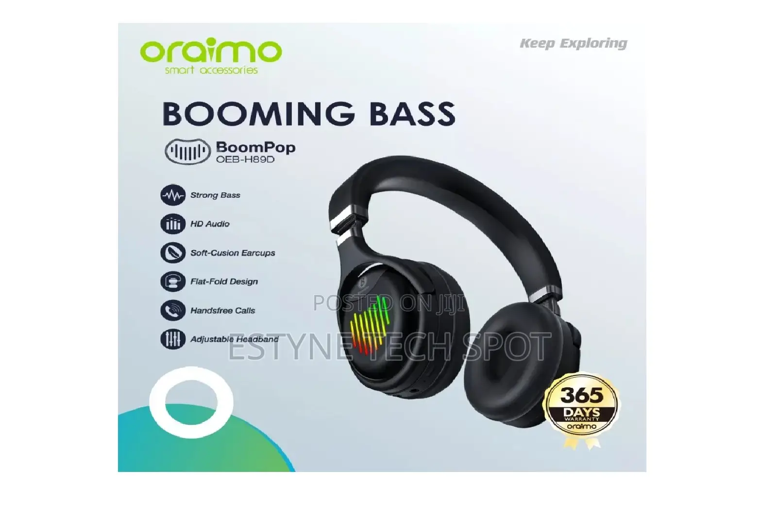Oraimo Booming Bass Wireless Headphone(06504780)