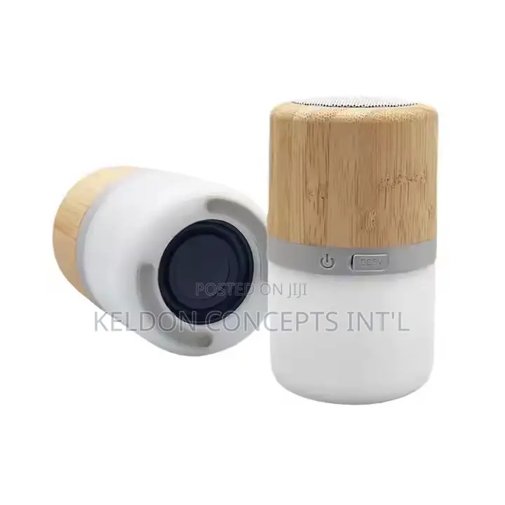 Bamboo Wireless Btspeaker Portable Speaker With LED Light
