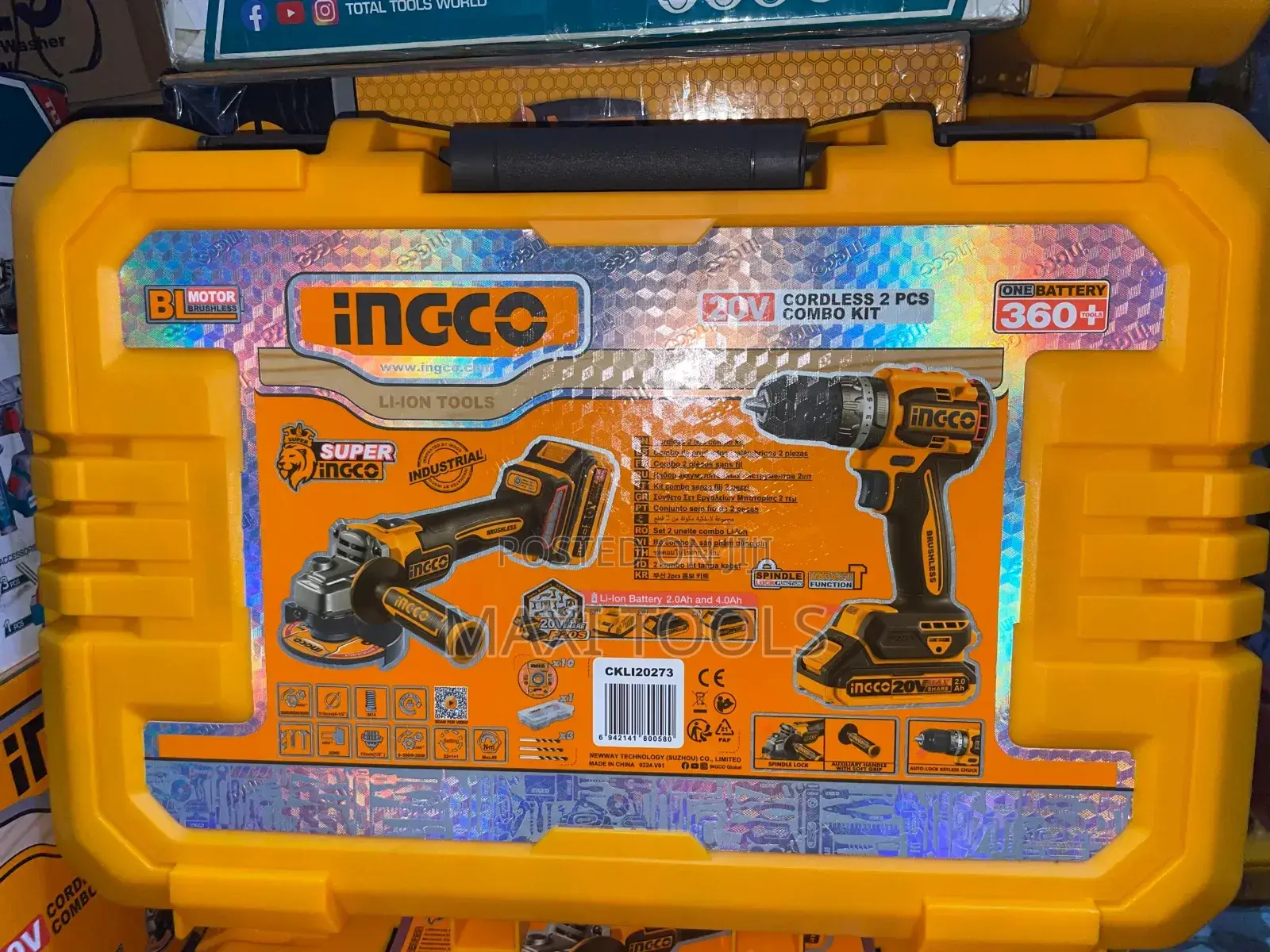 Ingco Cordless 2 In 1 Machine Cutting And Drill Machine