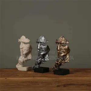 Statue Silence Is Gold Abstract Art Figurine