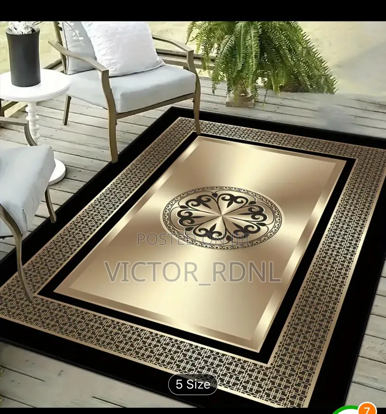 Rubber Center Rug