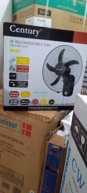 Century 18" Rechargeable AC DC Wall Comfort Fan
