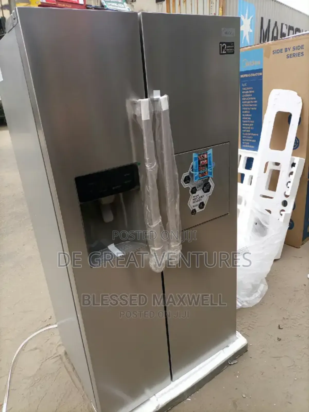 Brand New Middea Side-Side 567liter Double Door Refrigerator