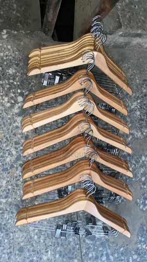 Wood Hangers With Clips Attached