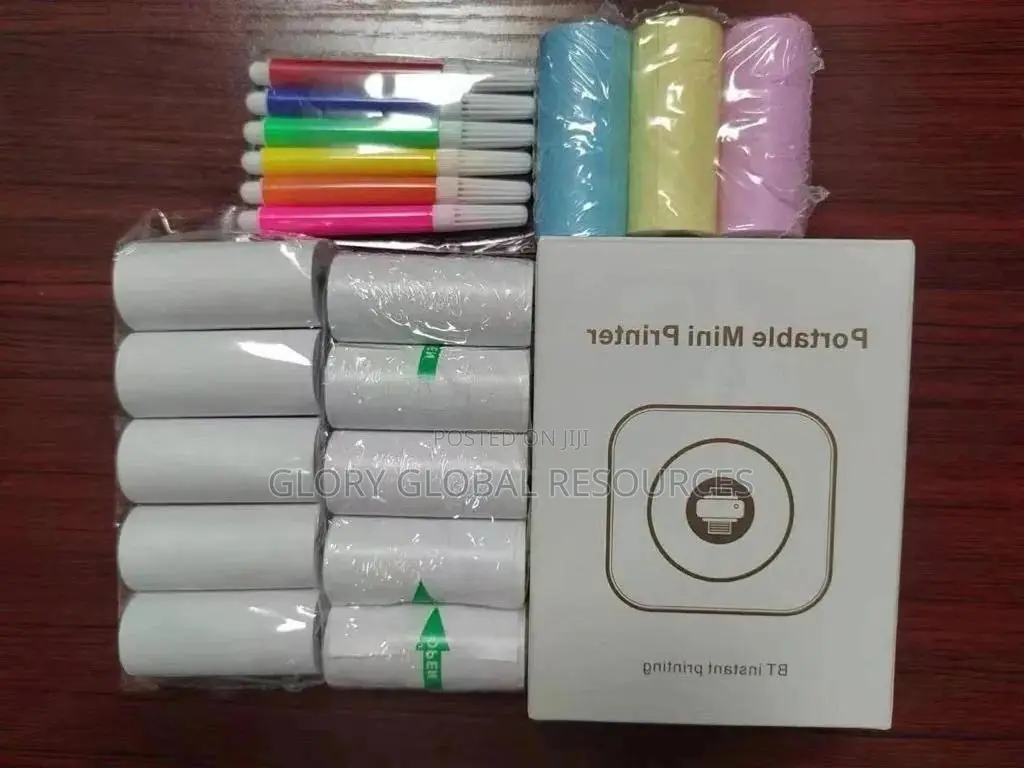Rechargeable Mini Printer With Full Accessories