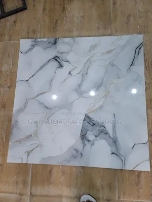 Super Glossy Tiles With Gold Stone Finishing