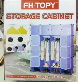 Detachable 4 Partitions Luxury Strong Quality Plastic Rubber Wardrobe