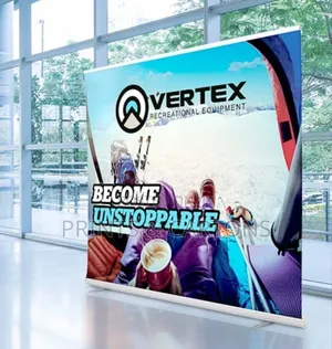 Roll-up Stand Branding For Adverts |10x7ft|(Stand And Print)|Flat Base