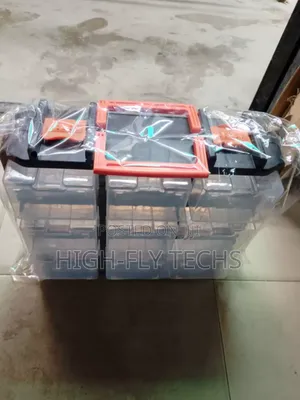 Empty Plastic Tools Box With Drawers